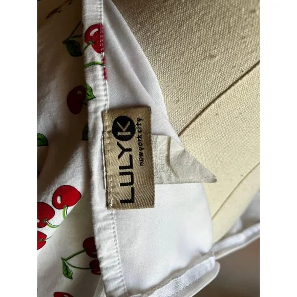 Y2K vintage mini skirt cherry print pin up 29W - Picture 7 of 7